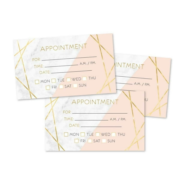 Next Apt Dog Grooming Custom Personalized Blank Recall Service Reminder Notes Dental Therapy Salon With Medical Doctor Cleaning Business 50 Marble Gold Appointment Reminder Cards 